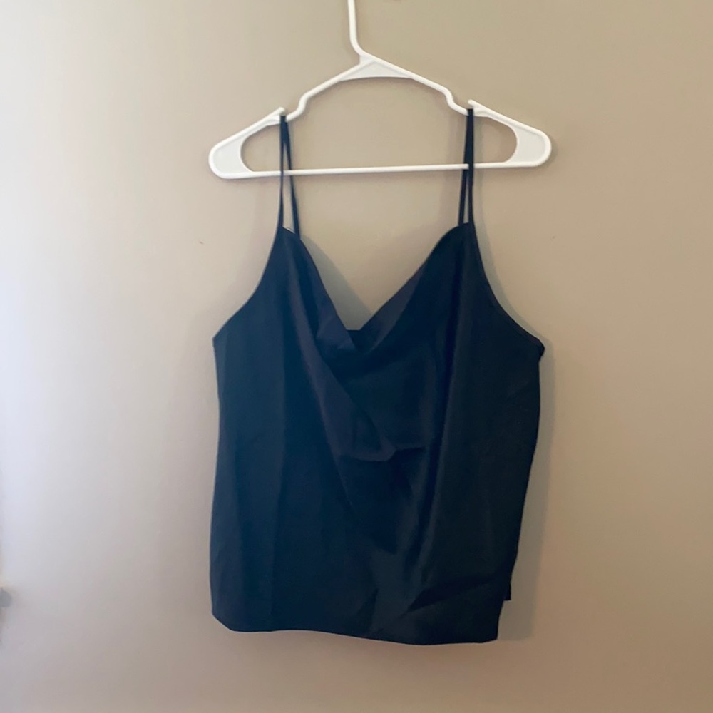 Black cowl neck tank